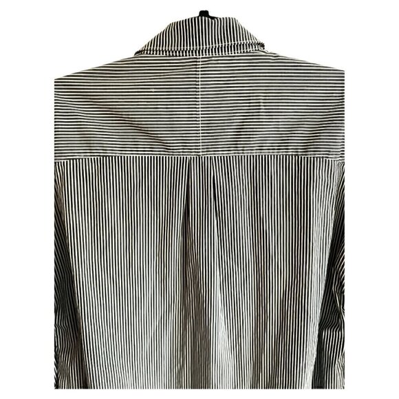 Women's Classic Navy White Nautical Tommy Bahama Button Down Shirt Size Medium - Picture 6 of 8